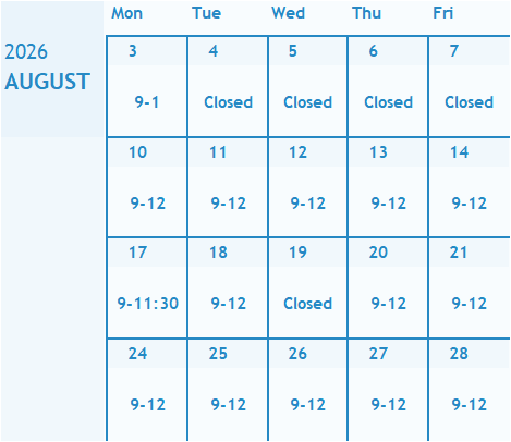 August 2026 Office Calendar