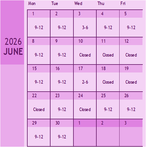 June 2026 Office Calendar