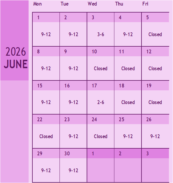 June 2026 Office Calendar